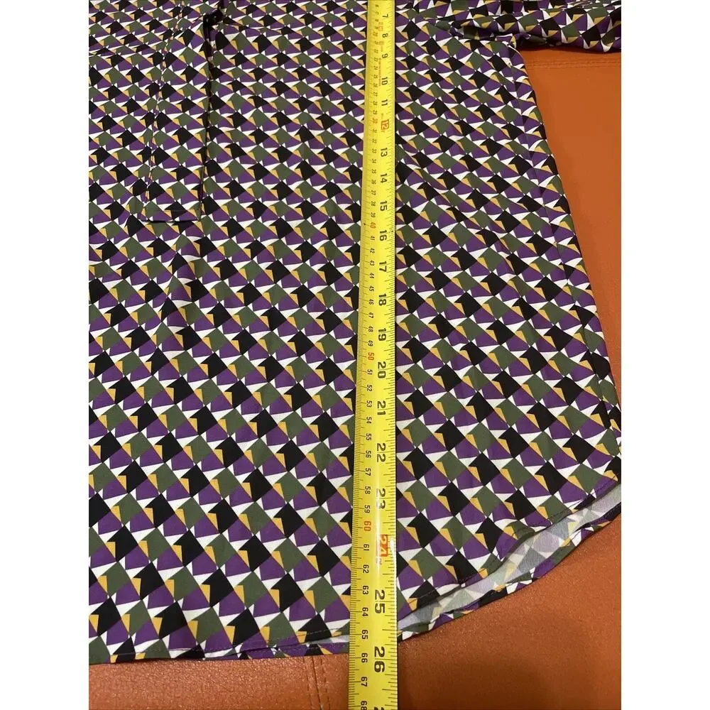 NM Neiman Marcus Geometric Print Blouse Size M NEW - Picture 10 of 10